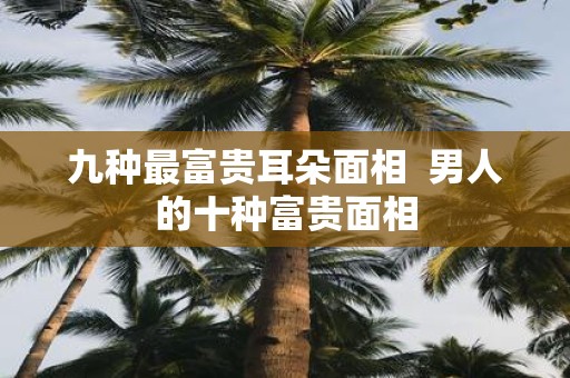 九种最富贵耳朵面相 男人的十种富贵面相