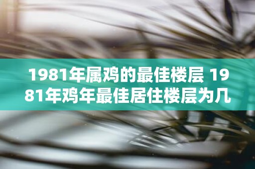 1981年属鸡的最佳楼层 1981年鸡年最佳居住楼层为几层