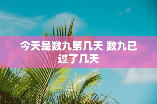 今天是数九第几天 数九已过了几天