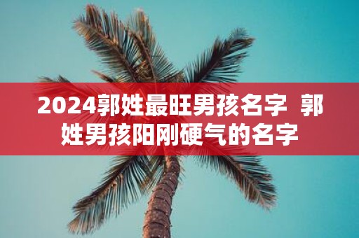 2025郭姓最旺男孩名字 郭姓男孩阳刚硬气的名字