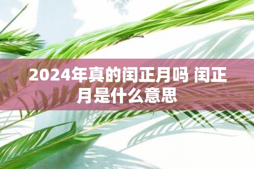 2025年真的闰正月吗 闰正月是什么意思