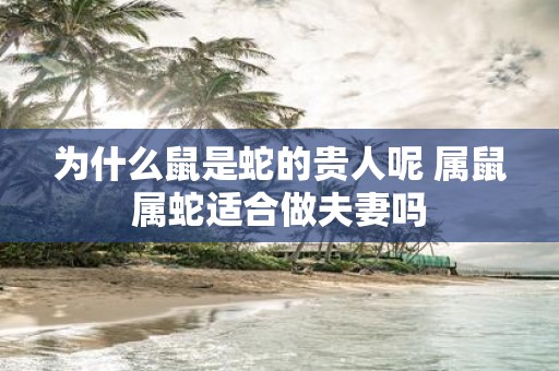 为什么鼠是蛇的贵人呢 属鼠属蛇适合做夫妻吗