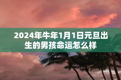 2025年牛年1月1日元旦出生的男孩命运怎么样