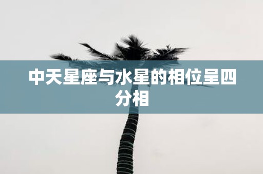 中天星座与水星的相位呈四分相