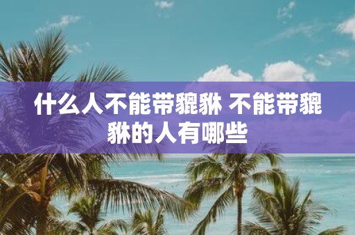 什么人不能带貔貅 不能带貔貅的人有哪些