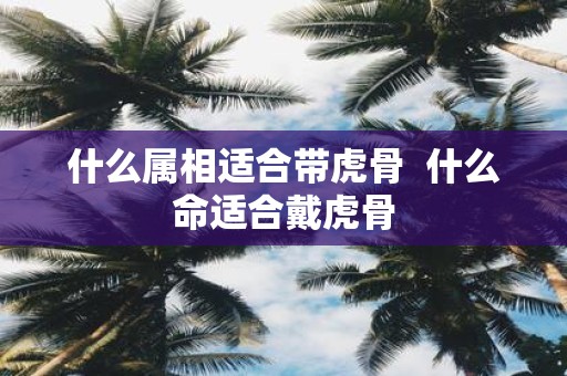 什么属相适合带虎骨 什么命适合戴虎骨