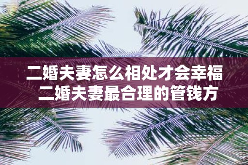二婚夫妻怎么相处才会幸福 二婚夫妻最合理的管钱方法