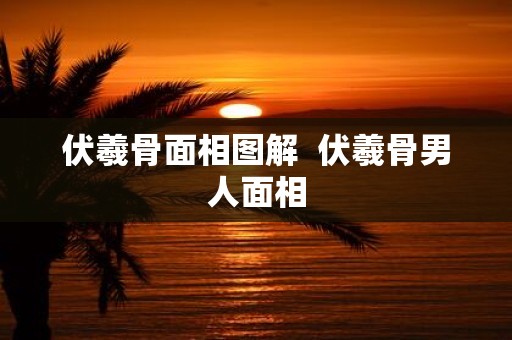 伏羲骨面相图解 伏羲骨男人面相