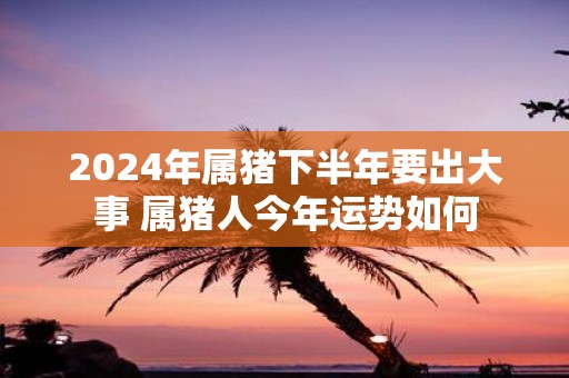 2025年属猪下半年要出大事 属猪人今年运势如何