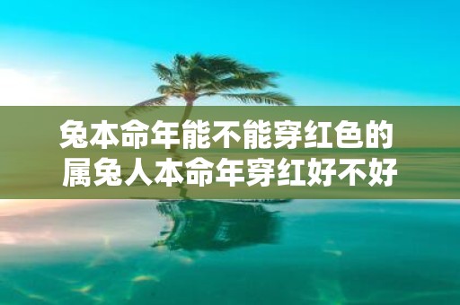 兔本命年能不能穿红色的 属兔人本命年穿红好不好