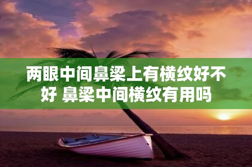 两眼中间鼻梁上有横纹好不好 鼻梁中间横纹有用吗