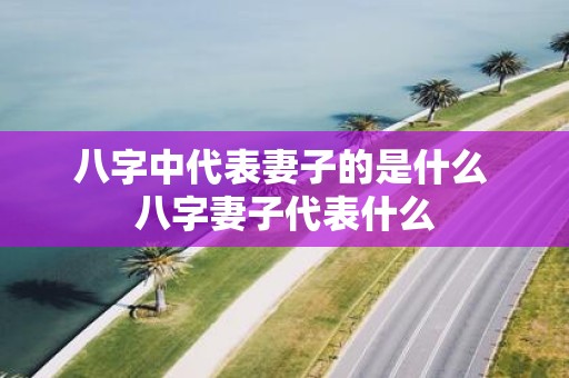 八字中代表妻子的是什么 八字妻子代表什么