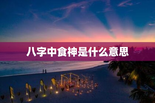 八字中食神是什么意思