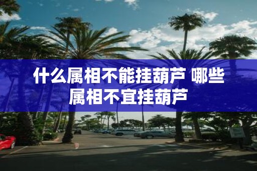 什么属相不能挂葫芦 哪些属相不宜挂葫芦