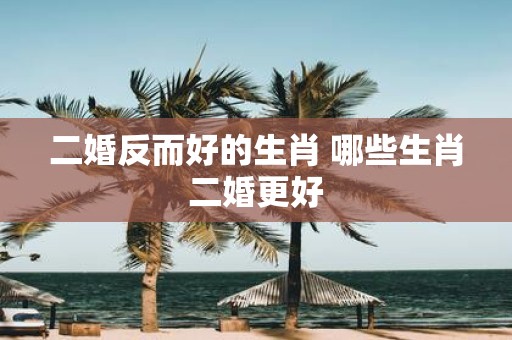二婚反而好的生肖 哪些生肖二婚更好
