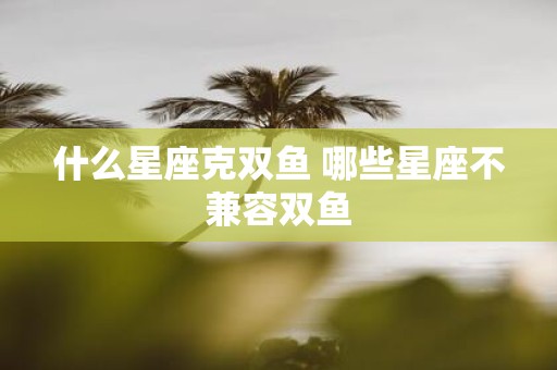 什么星座克双鱼 哪些星座不兼容双鱼