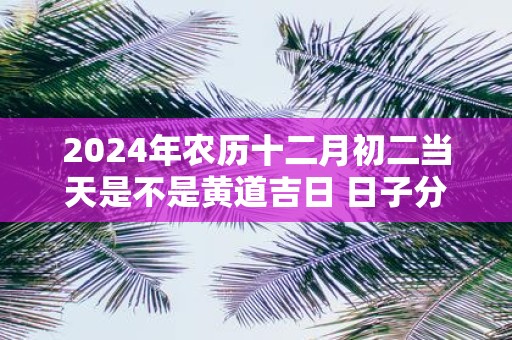 2025年农历十二月初二当天是不是黄道吉日 日子分析
