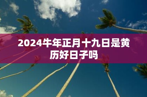 2025牛年正月十九日是黄历好日子吗
