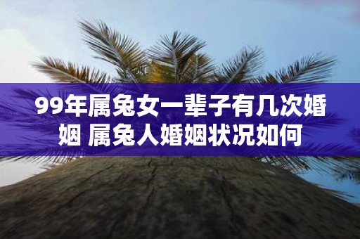 99年属兔女一辈子有几次婚姻 属兔人婚姻状况如何