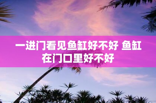 一进门看见鱼缸好不好 鱼缸在门口里好不好