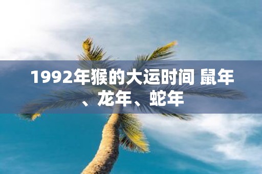 1992年猴的大运时间 鼠年、蛇年、蛇年