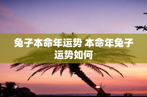 兔子本命年运势 本命年兔子运势如何