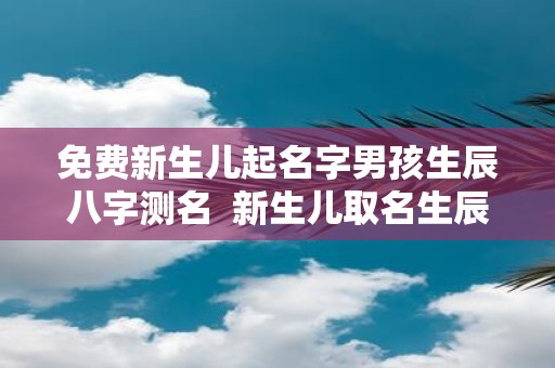 免费新生儿起名字男孩生辰八字测名 新生儿取名生辰八字算命