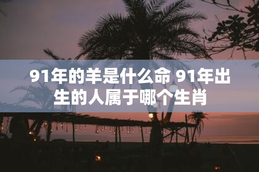 91年的羊是什么命 91年出生的人属于哪个生肖