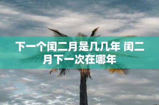 下一个闰二月是几几年 闰二月下一次在哪年
