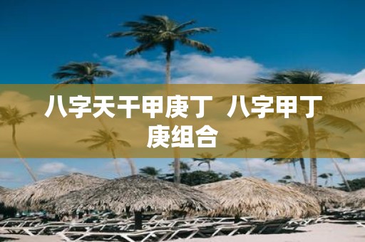 八字天干甲庚丁 八字甲丁庚组合