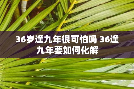 36岁逢九年很可怕吗 36逢九年要如何化解