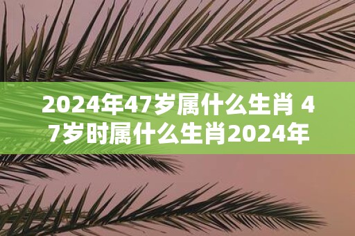 2025年47岁属什么生肖 47岁时属什么生肖2025年