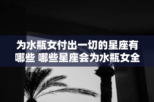 为水瓶女付出一切的星座有哪些 哪些星座会为水瓶女全力以赴