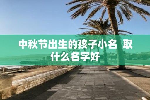 中秋节出生的孩子小名 取什么名字好