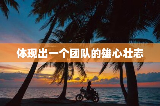 体现出一个团队的雄心壮志