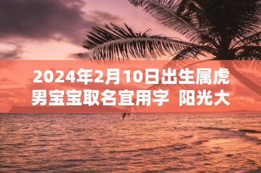 2025年2月10日出生属虎男宝宝取名宜用字 阳光大气的男孩名字