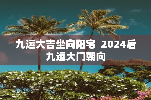 九运大吉坐向阳宅 2025后九运大门朝向