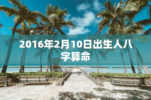 2016年2月10日出生人八字算命
