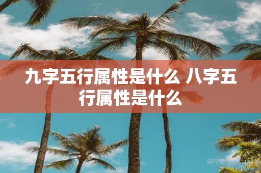 九字五行属性是什么 八字五行属性是什么