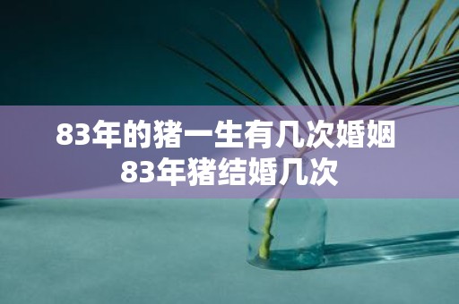 83年的猪一生有几次婚姻 83年猪结婚几次 83年的猪一生有几次婚姻 83年猪结婚几次