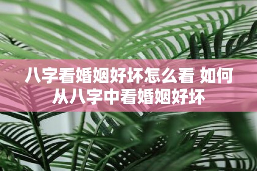 八字看婚姻好坏怎么看 如何从八字中看婚姻好坏