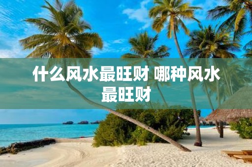 什么风水最旺财 哪种风水最旺财