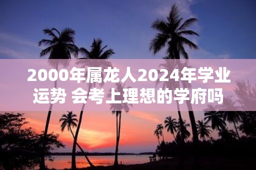 2000年属龙人2025年学业运势 会考上理想的学府吗