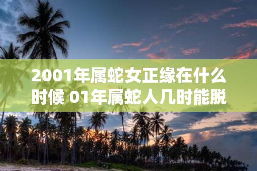 2001年属蛇女正缘在什么时候 01年属蛇人几时能脱单