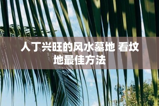 人丁兴旺的风水墓地 看坟地最佳方法