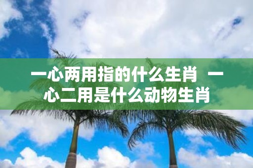 一心两用指的什么生肖 一心二用是什么动物生肖