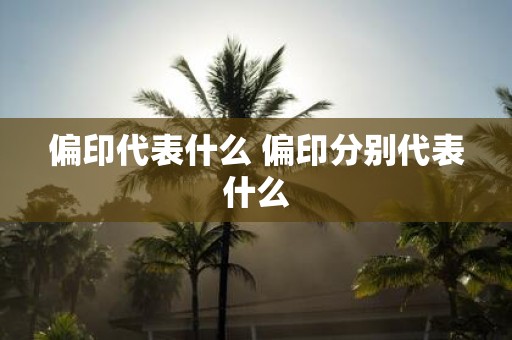 偏印代表什么 偏印分别代表什么