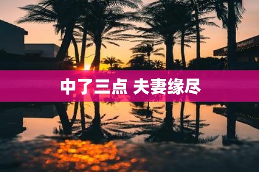 中了三点 夫妻缘尽