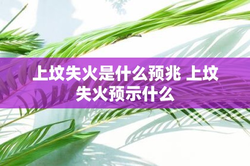 上坟失火是什么预兆 上坟失火预示什么