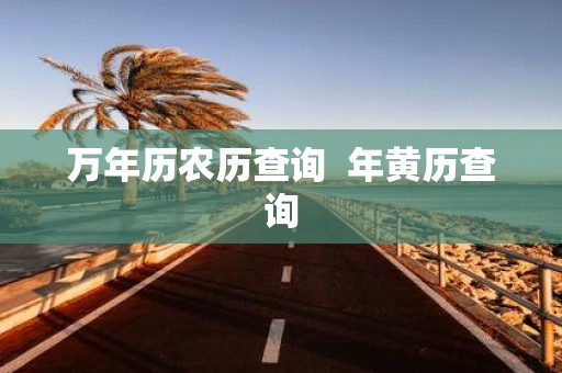 万年历农历查询 年黄历查询